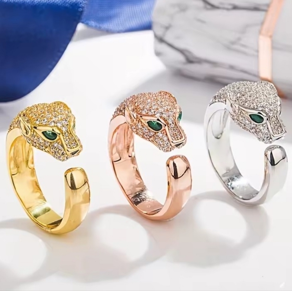 Leoperd Head Open Ring Elegant Suitable For Everyday - Picture 1 of 4